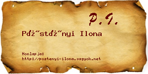 Pöstényi Ilona névjegykártya